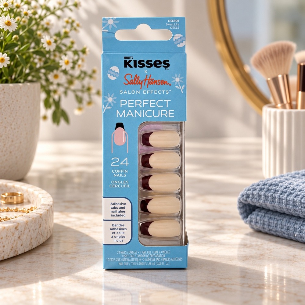 Sally Hansen x Hershey's Kisses Sweet Like Kisses Coffin Nails 24ct NEW